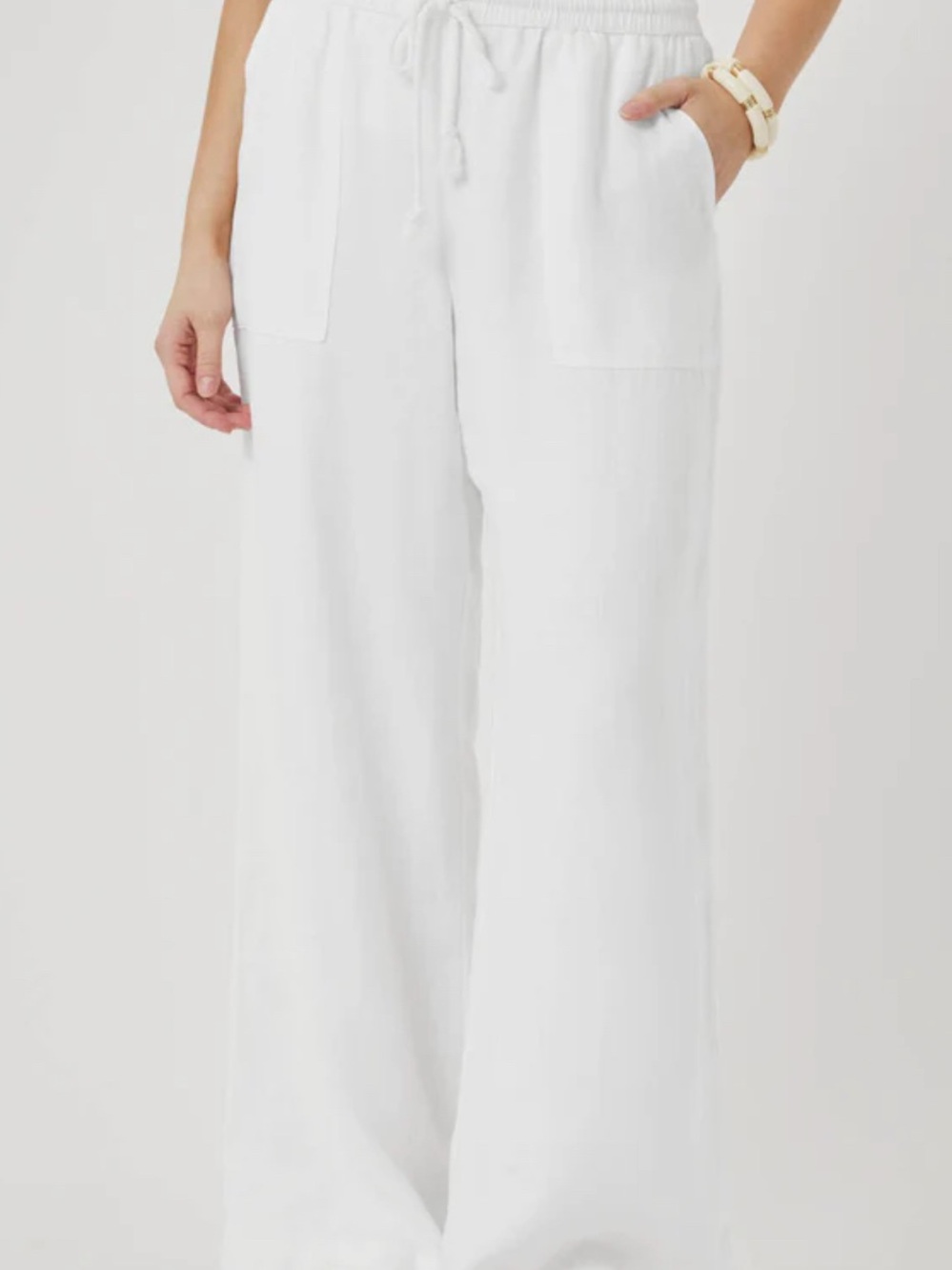 Splendid White Linen Pants